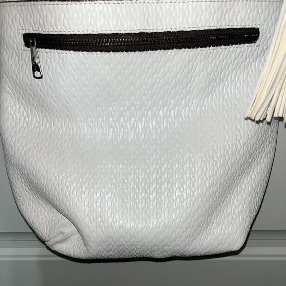 Patricia Nash Twisted Woven Collection Luzille Backpack Shoulder White - Picture 8 of 16